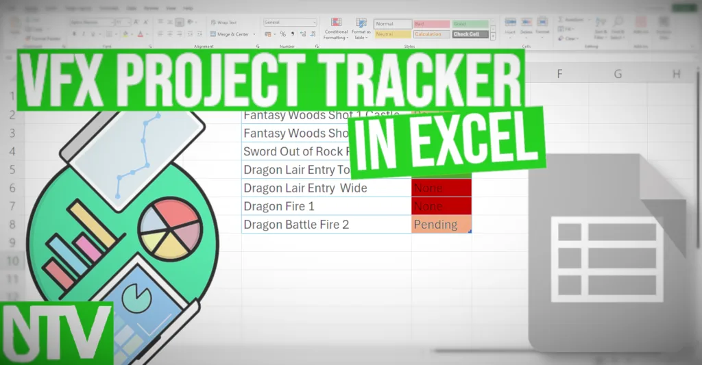 VFX Project Tracker in Microsoft Excel - Unmasking Visual Effects